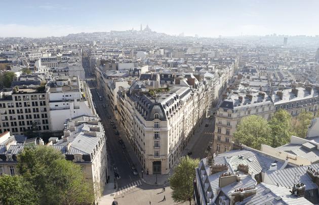 Trinity Gate Investments Interview with Sanofi, view on a Parisian building at a crossroads
