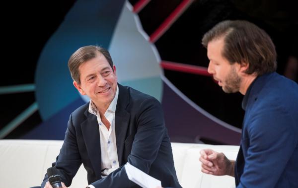 Mathias Burghardt during the opening of the Trinity Gate Investments Conference AI x AI